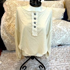 Free People beige shirt medium